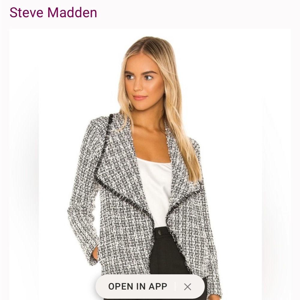 Steve Madden Black and White Women's Jacket